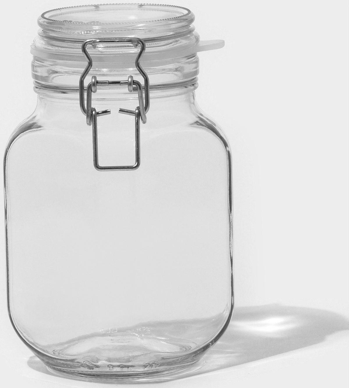 Банка для сыпучих продуктов стеклянная «Прозрачная», 900 мл