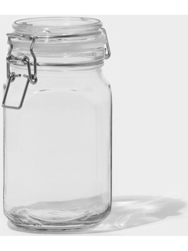 Банка для сыпучих продуктов стеклянная «Прозрачная», 900 мл