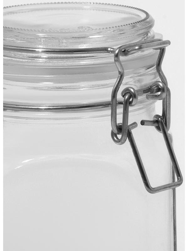 Банка для сыпучих продуктов стеклянная «Прозрачная», 900 мл