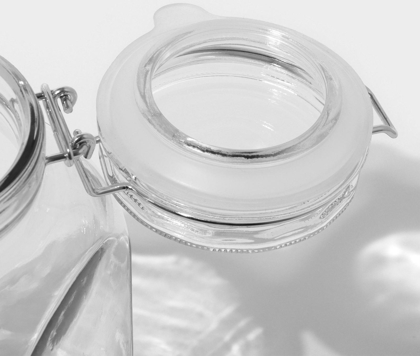 Банка для сыпучих продуктов стеклянная «Прозрачная», 1.5 л