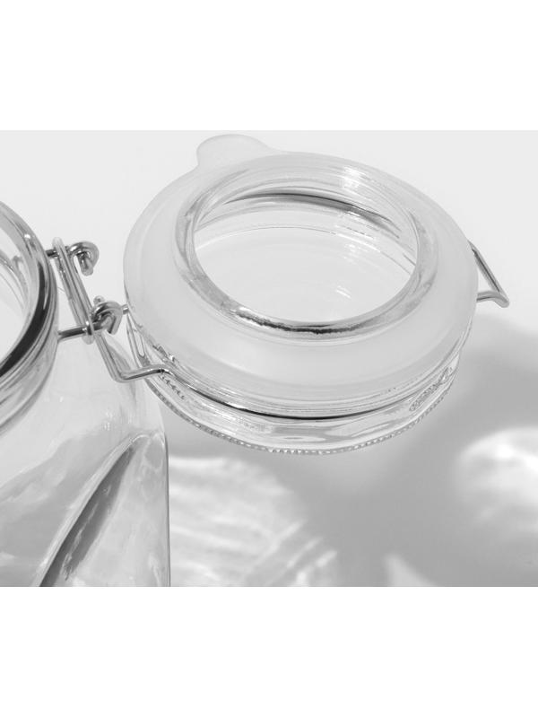 Банка для сыпучих продуктов стеклянная «Прозрачная», 1.5 л