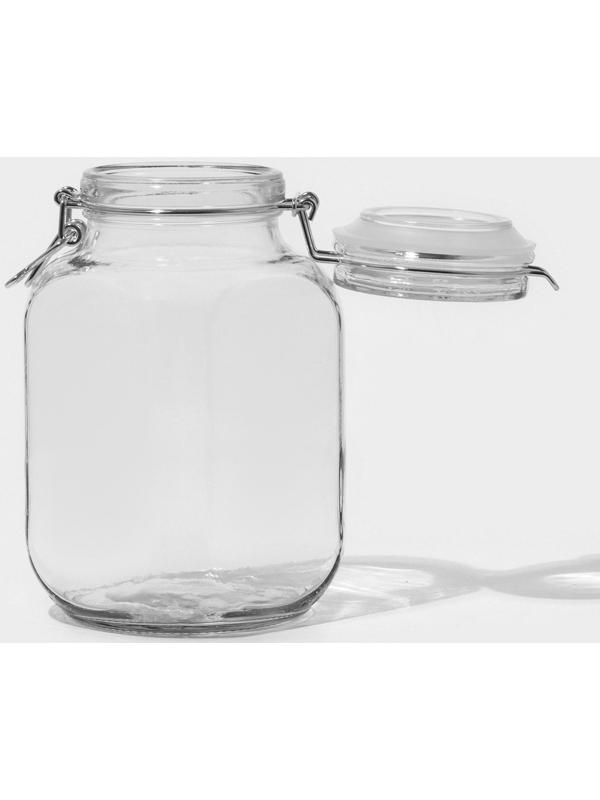 Банка для сыпучих продуктов стеклянная «Прозрачная», 1.5 л