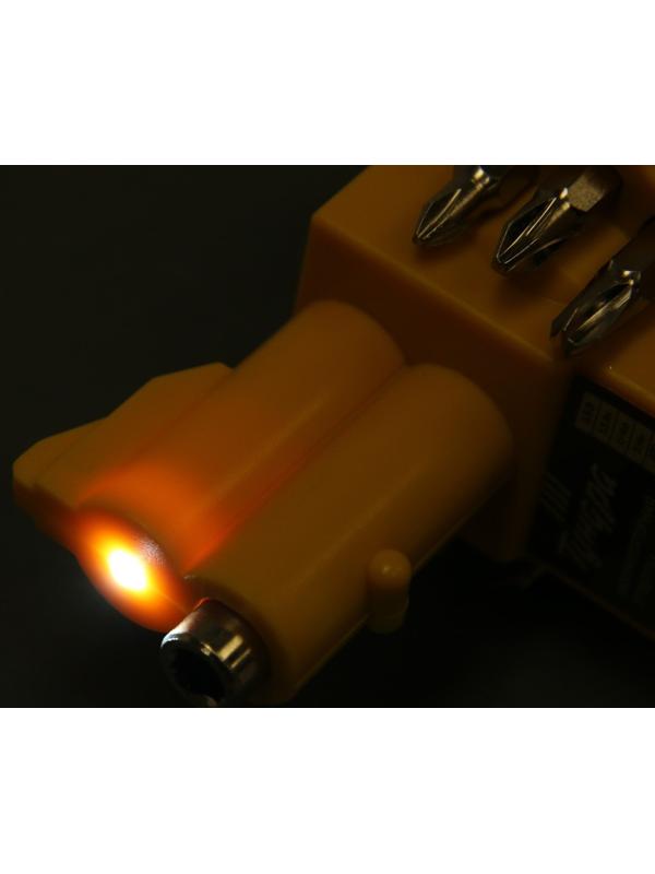 Аккумуляторная отвертка ТУНДРА, 3.6 В, 1.3 Ач, Li-lon, 3 Нм, 200 об/мин, индикатор заряда