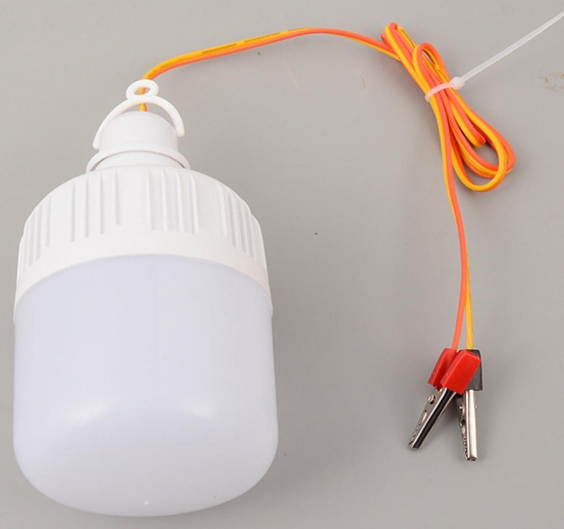 Фонарь кемпинговый, 10 Вт, SMD 2835, кабель l-1.5 м, с зажимом от 12 В, d-7 см