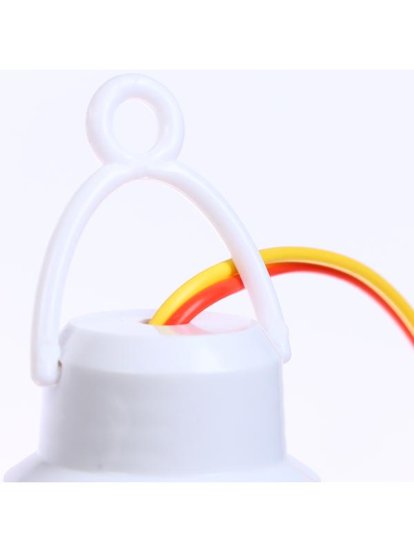 Фонарь кемпинговый, 10 Вт, SMD 2835, кабель l-1.5 м, с зажимом от 12 В, d-7 см