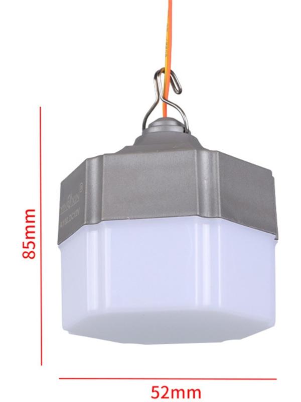 Фонарь кемпинговый, 10 Вт, SMD 2835, кабель l-1.5 м, с зажимом от 12 В, d-6 см, серый