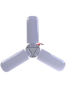 Фонарь кемпинговый, 32 Вт, SMD 2835, кабель l-1.5 м, с зажимом от 12 В, 8.4 х 8.4 х 24 см