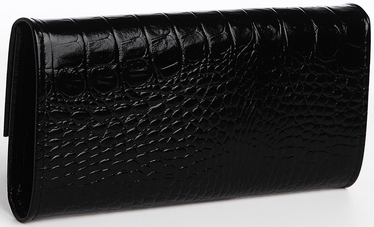 Кошелёк на кнопке, цвет чёрный