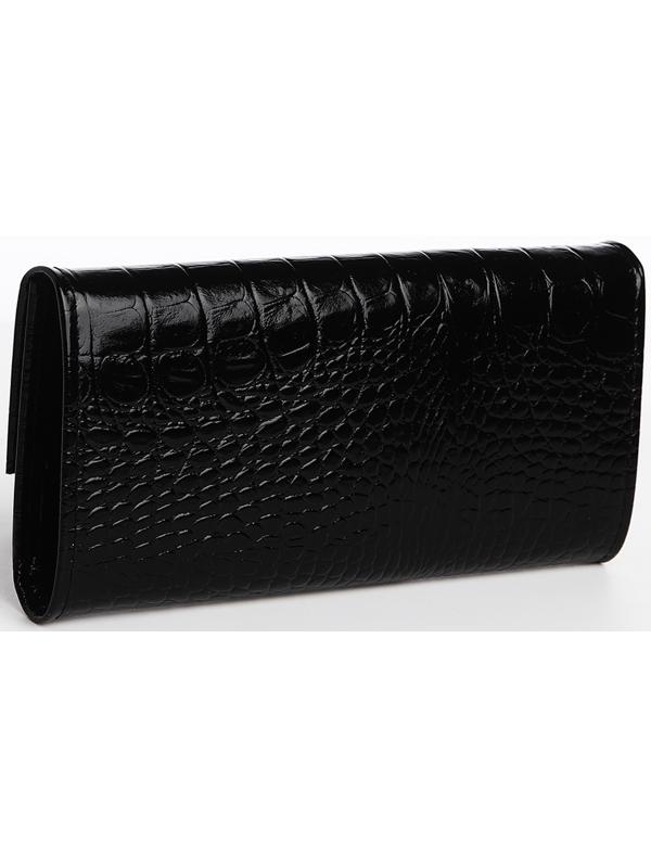 Кошелёк на кнопке, цвет чёрный