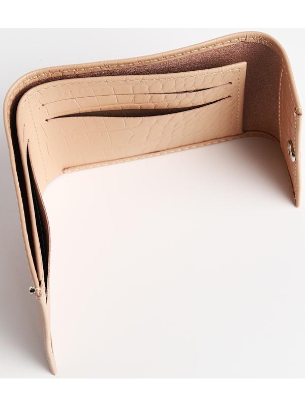 Кошелёк на кнопке, цвет пудровый