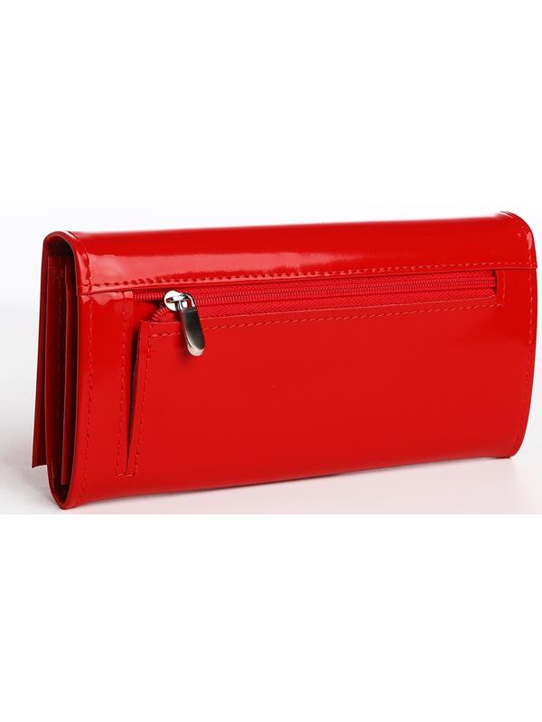 Кошелёк на кнопке, цвет красный