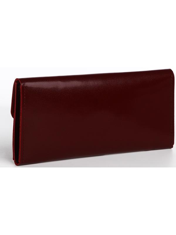 Кошелёк на кнопке, цвет бордовый