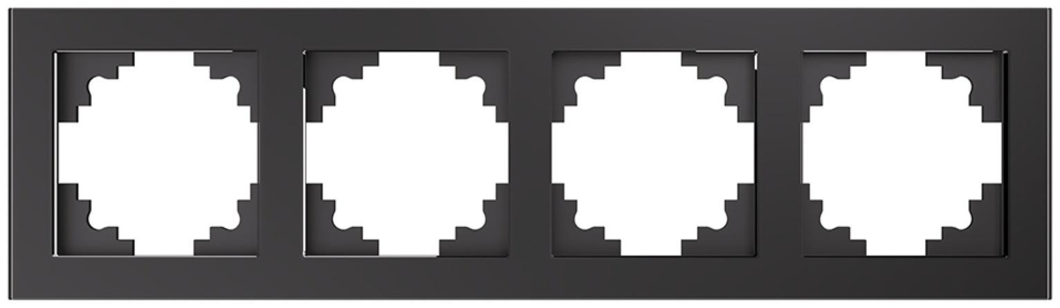 Рамка 4-местная, стекло, серия Катрин, GFR00-7004-06, графит