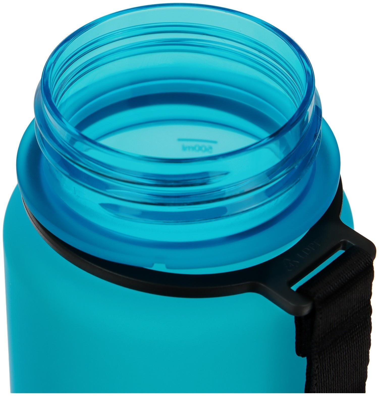 Бутылка спортивная для воды ONLYTOP Fitness, 500 мл, цвет голубой