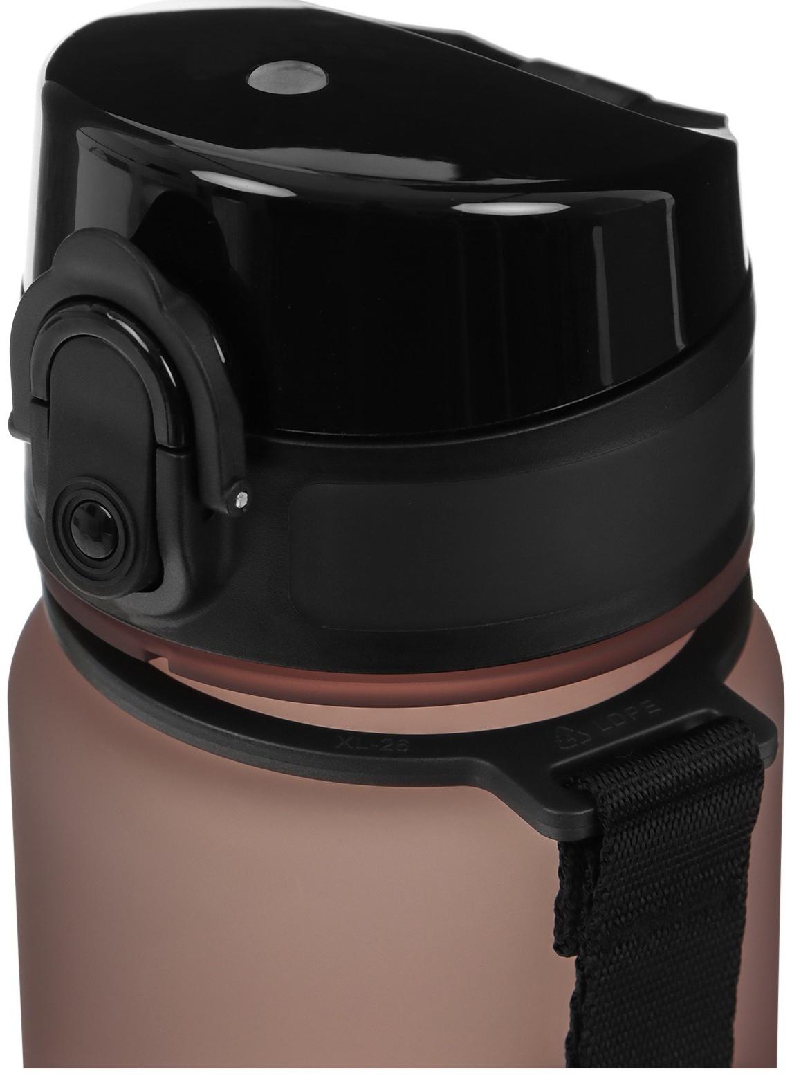 Бутылка спортивная для воды ONLYTOP Fitness, 500 мл, цвет серый