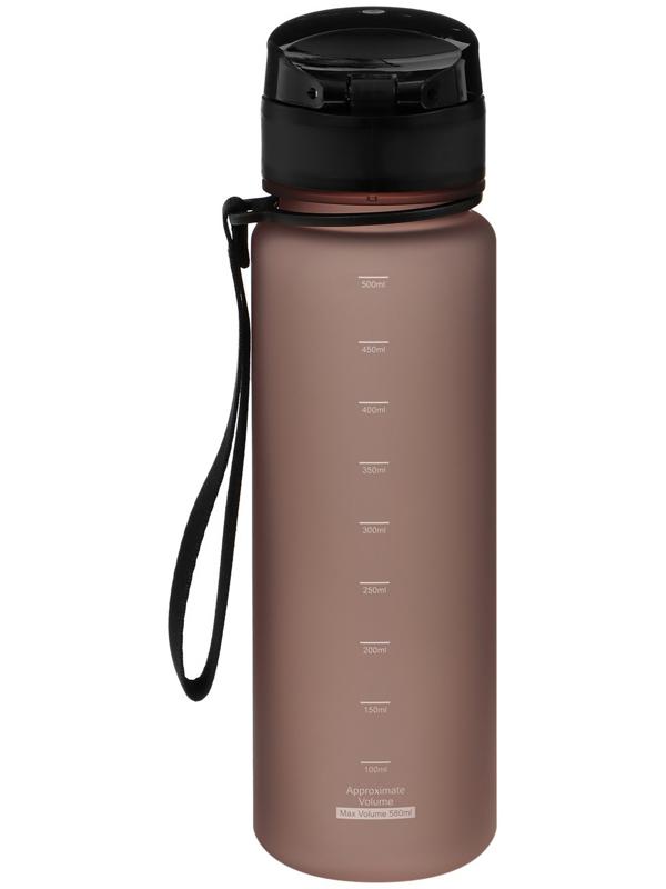 Бутылка спортивная для воды ONLYTOP Fitness, 500 мл, цвет серый