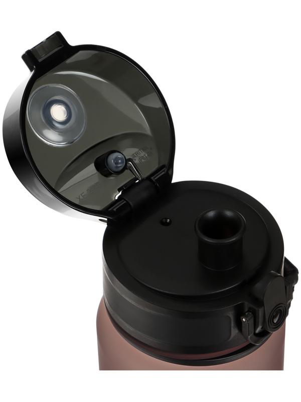 Бутылка спортивная для воды ONLYTOP Fitness, 500 мл, цвет серый