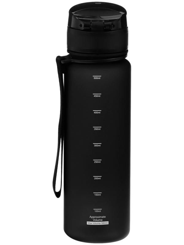 Бутылка спортивная для воды ONLYTOP, 500 мл, цвет чёрный