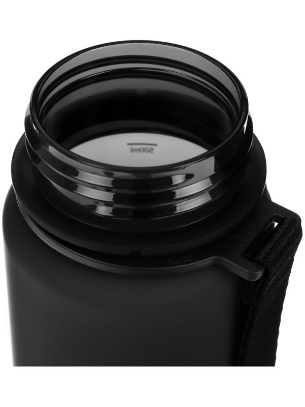 Бутылка спортивная для воды ONLYTOP, 500 мл, цвет чёрный