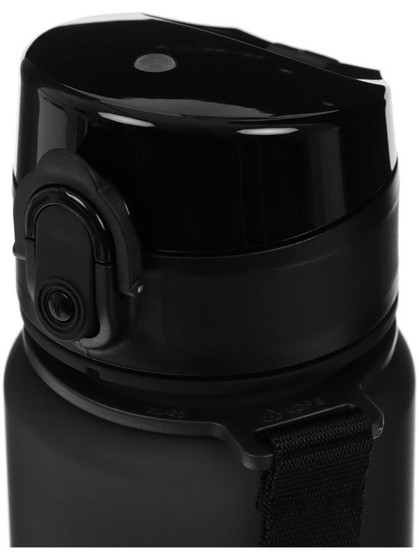 Бутылка спортивная для воды ONLYTOP, 500 мл, цвет чёрный