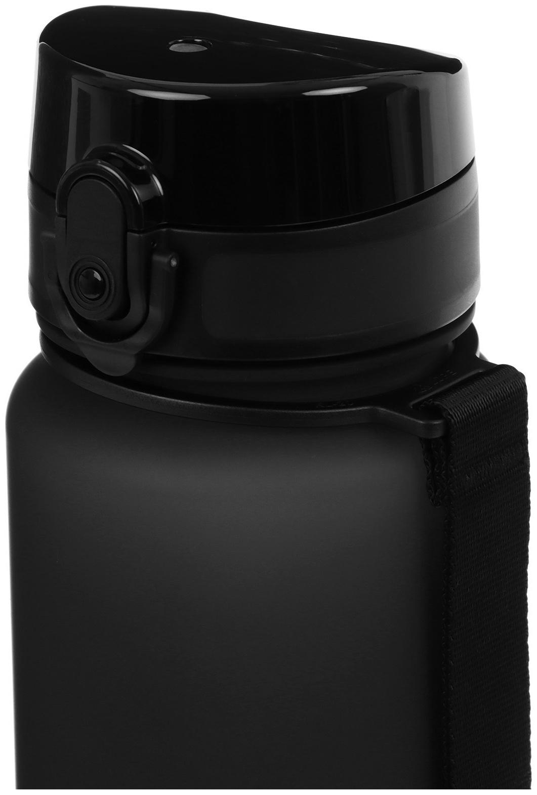 Бутылка спортивная для воды ONLYTOP, 1000 мл, цвет чёрный