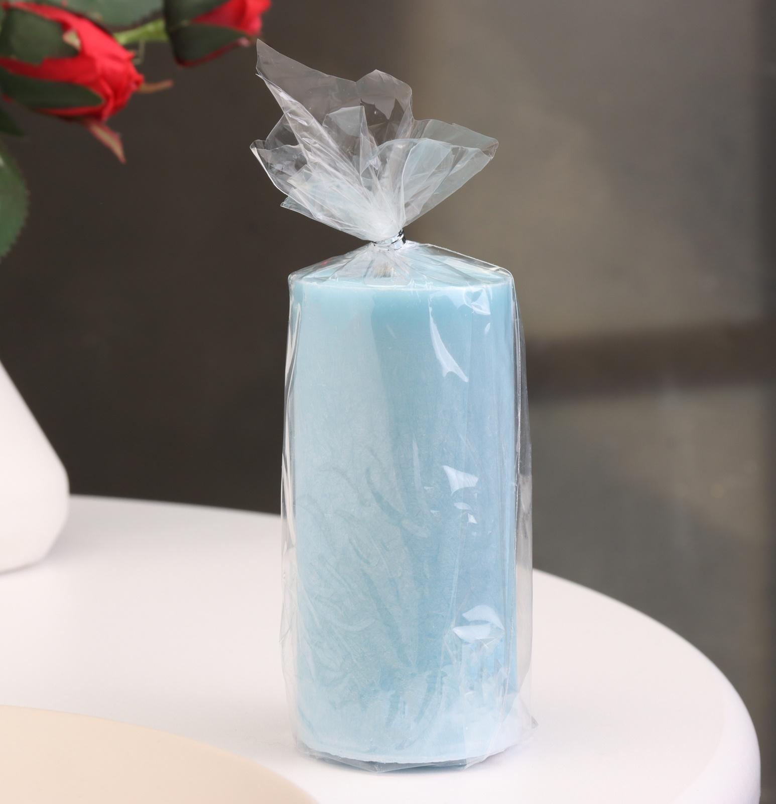 Свеча-цилиндр гладкая,5х10 см, пальмовый воск, нива, 6 ч