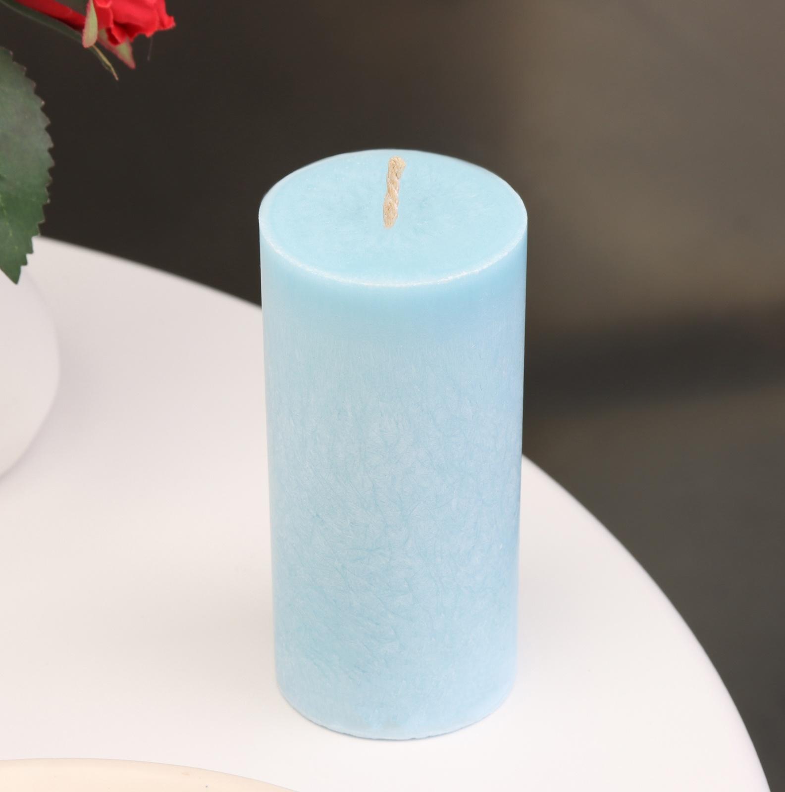 Свеча-цилиндр гладкая,5х10 см, пальмовый воск, нива, 6 ч