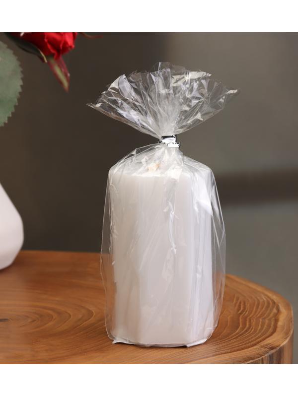 Свеча-призма гладкая, 4,5х7,5 см, пальмовый воск, белая