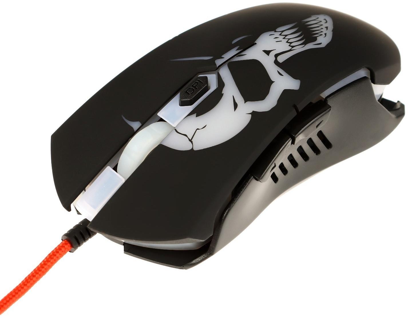 Игровой набор Qumo Axe Strike 3 в 1, клавиатура+мышь+ковер, проводной, 2400 dpi