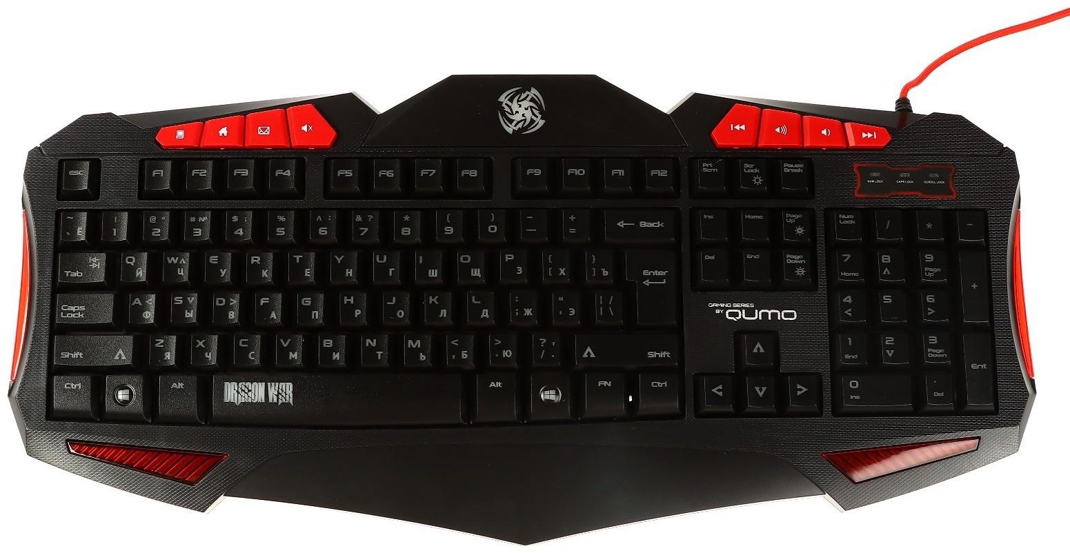 Игровой набор Qumo Axe Strike 3 в 1, клавиатура+мышь+ковер, проводной, 2400 dpi