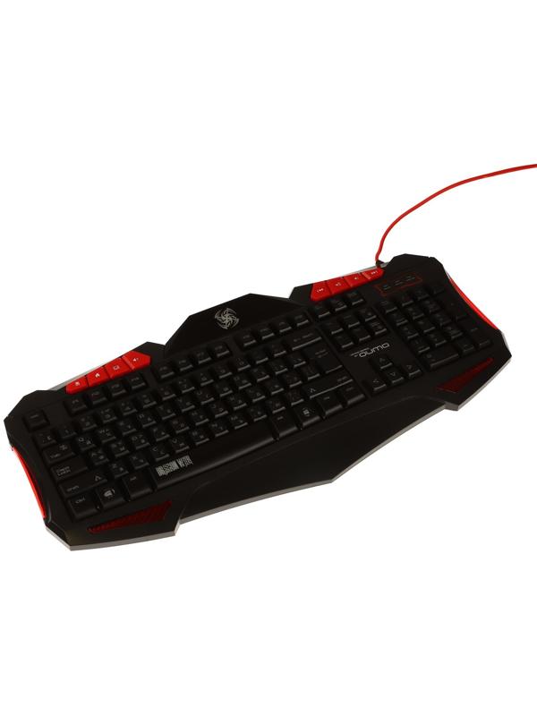 Игровой набор Qumo Axe Strike 3 в 1, клавиатура+мышь+ковер, проводной, 2400 dpi