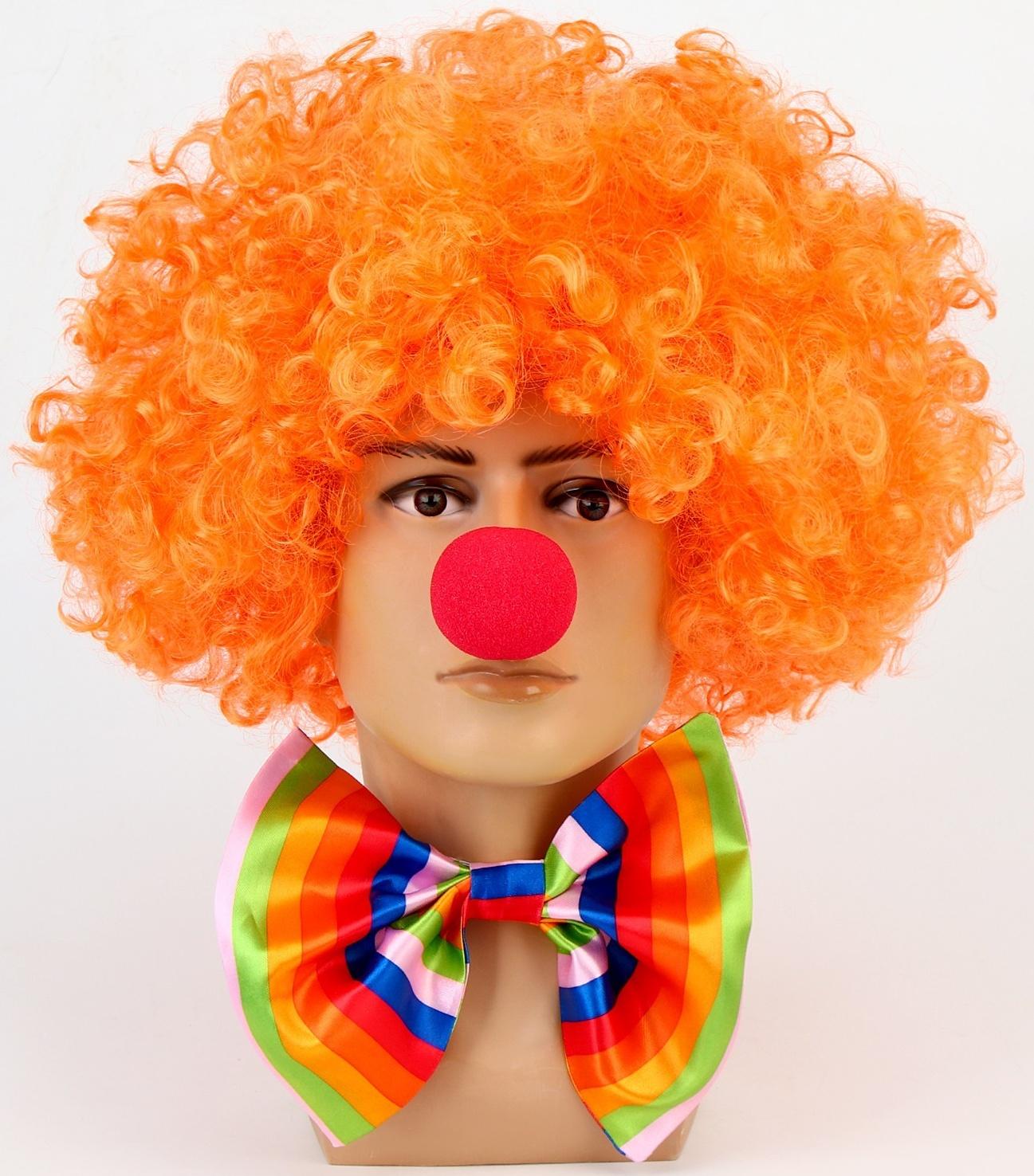 Карнавальный набор Клоуна бант22 верт. полоски + нос+парик