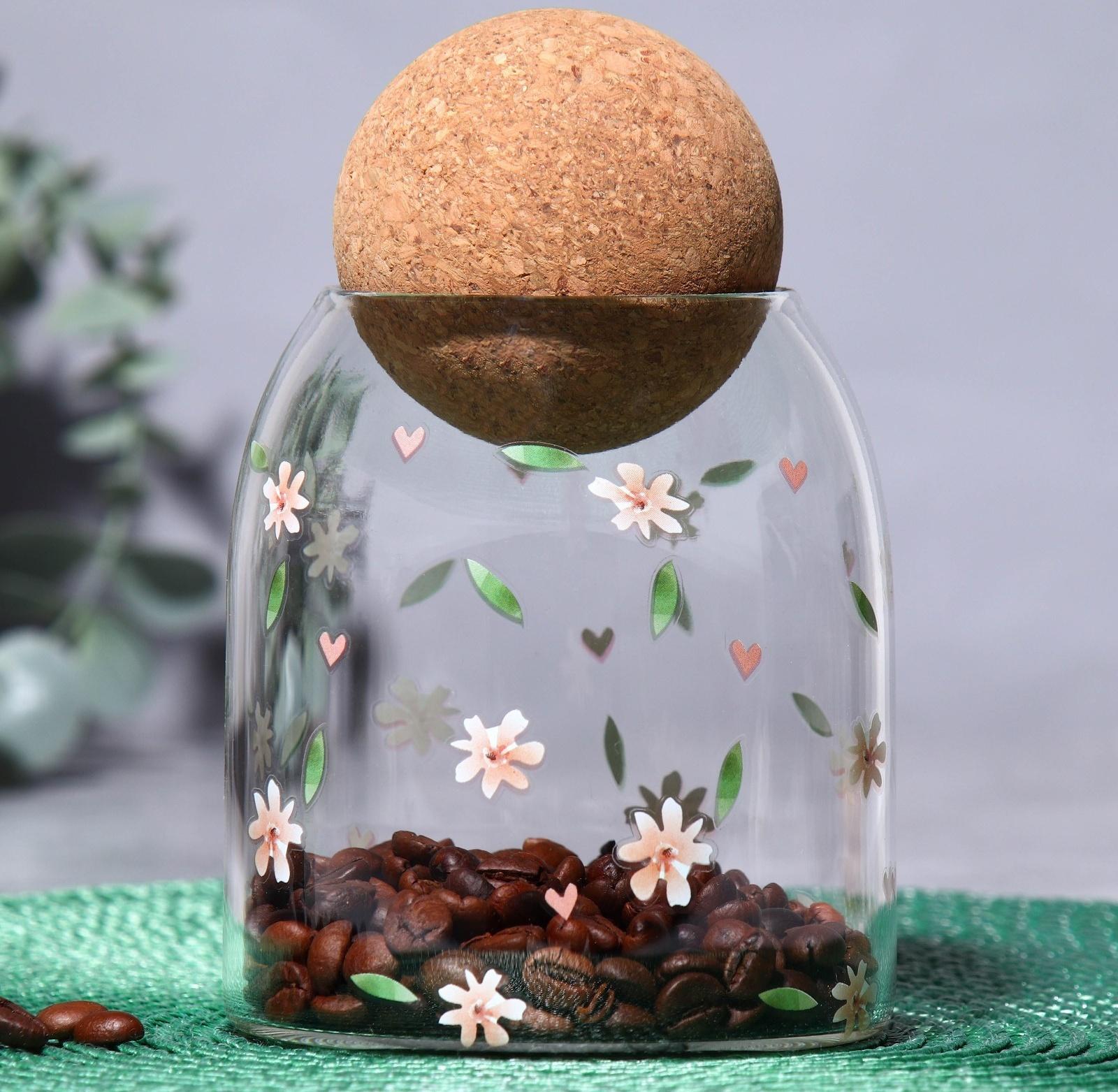 Банка для хранения «Цветочки», 500 мл