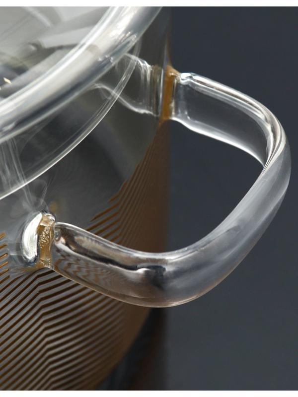 Кастрюля из жаропрочного стекла «Геометрия», 1500 мл