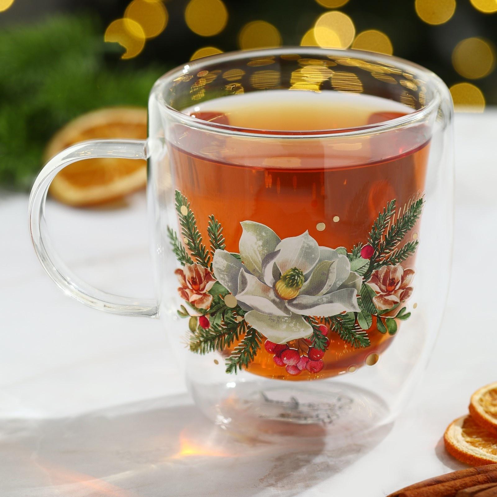 Кружка с двойными стенками «Зимние истории», 300 мл