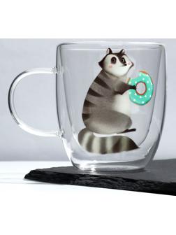 Кружка с двойными стенками «Енот», 300 мл