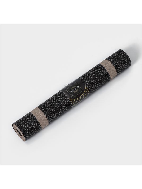 Дорожка на стол Magistro «Рона», 30×150 см, цвет чёрный