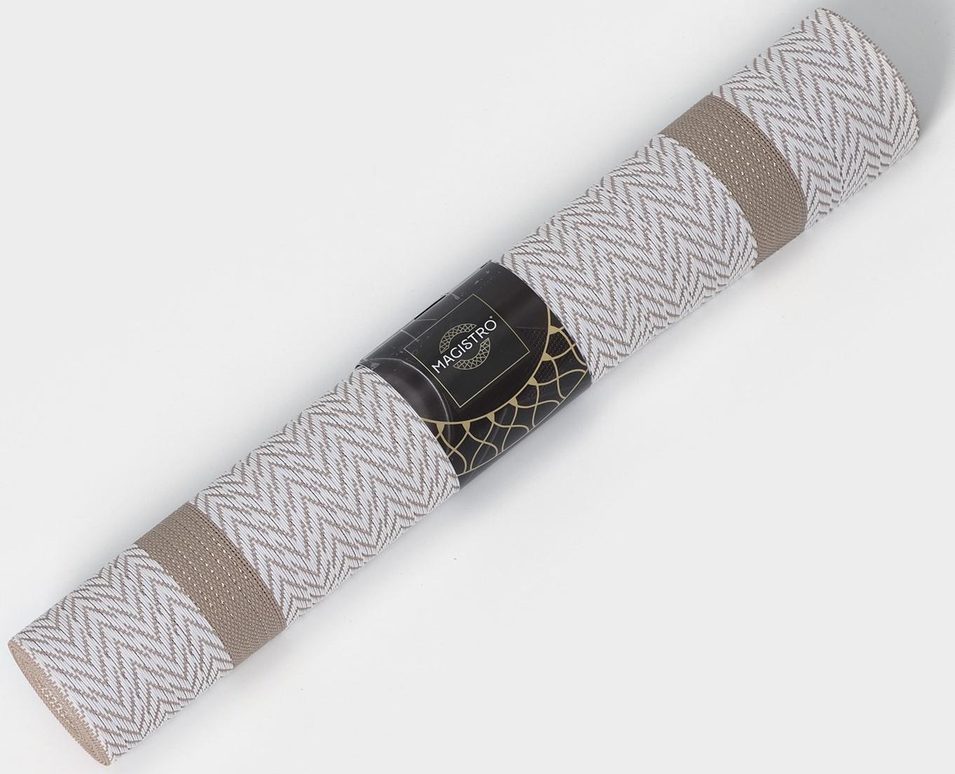 Дорожка на стол Magistro «Рона», 30×150 см, цвет белый