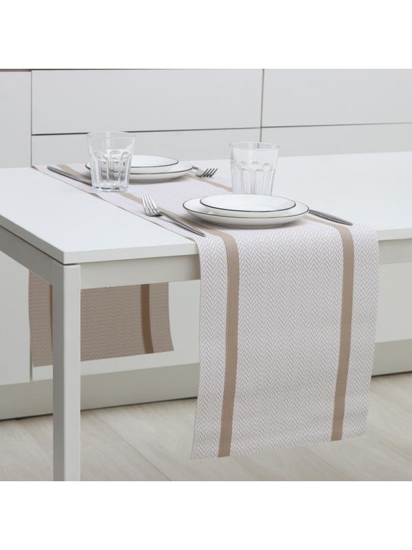 Дорожка на стол Magistro «Рона», 30×150 см, цвет белый