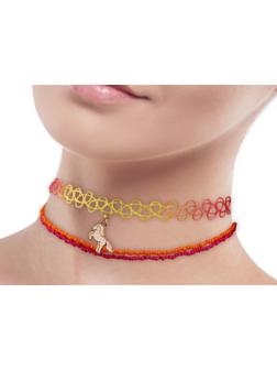 Набор украшений, бусы 2 шт, чокер