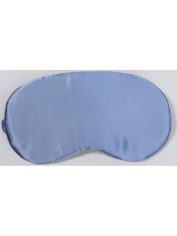 Маска для сна «ШЁЛК», 19 × 10 см, резинка одинарная, цвет тёмно-синий