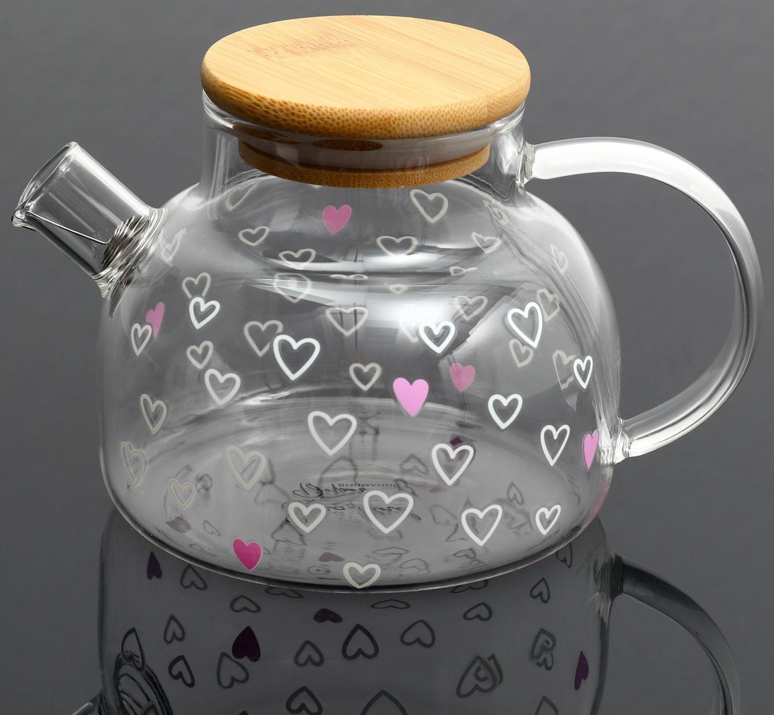 Чайник «Сердечки», 600 мл