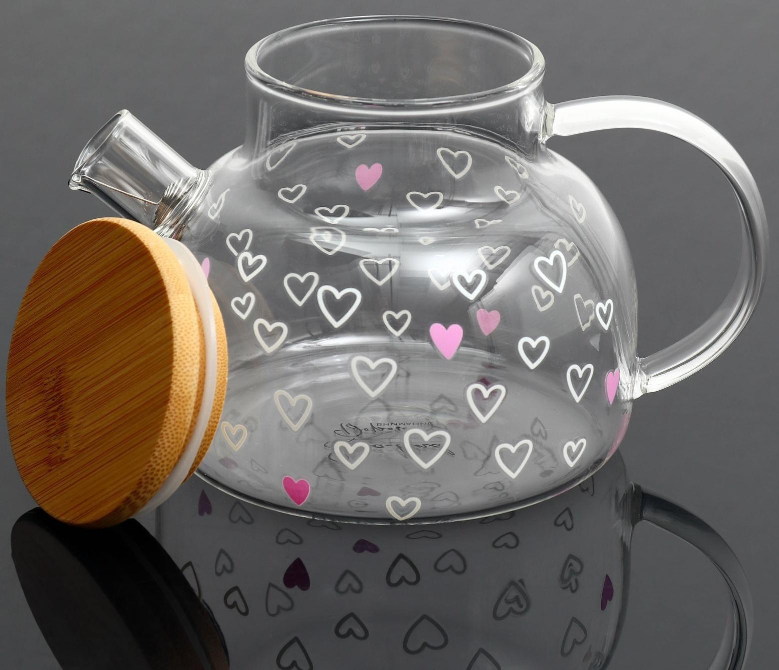 Чайник «Сердечки», 600 мл