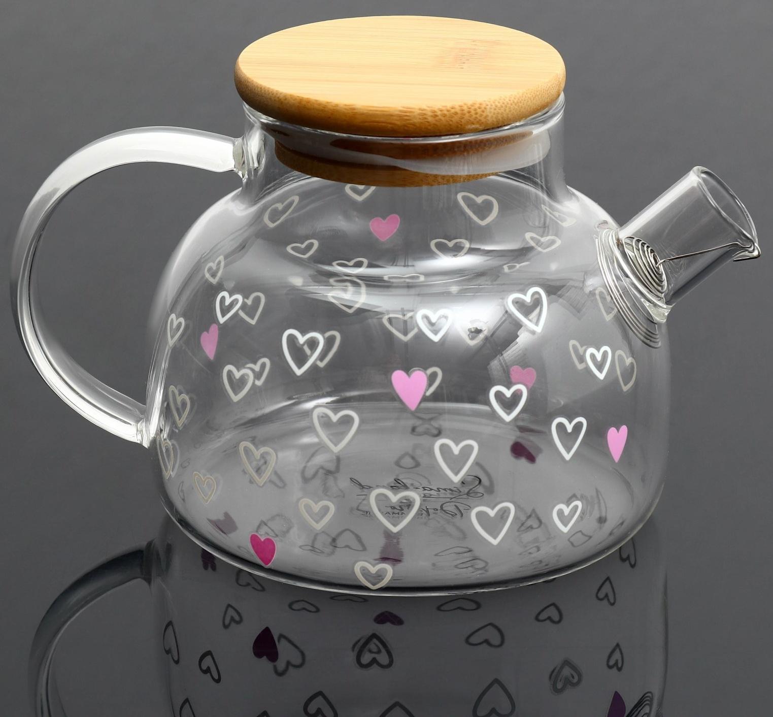 Чайник «Сердечки», 600 мл