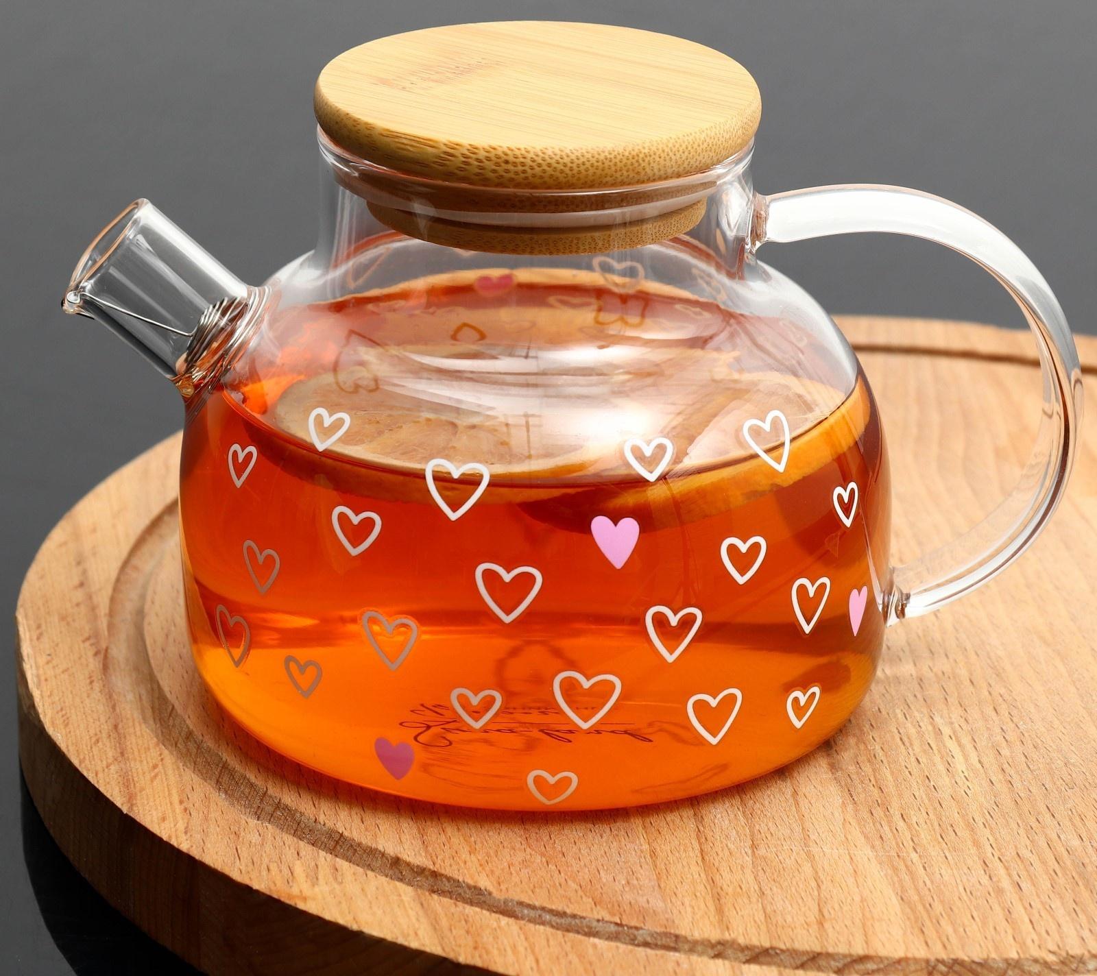 Чайник «Сердечки», 600 мл