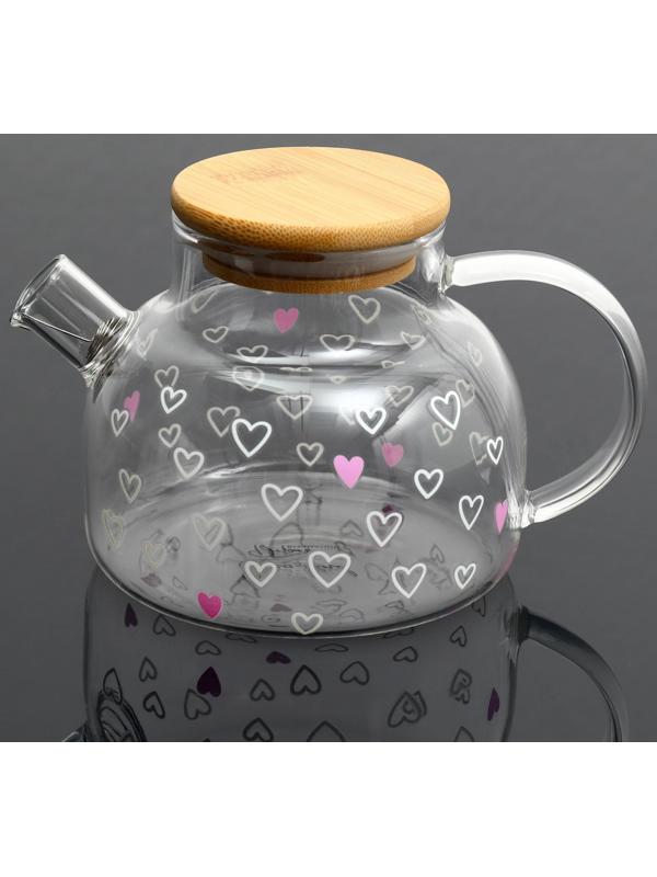 Чайник «Сердечки», 600 мл