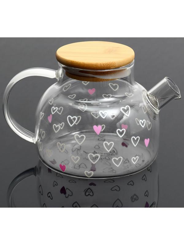 Чайник «Сердечки», 600 мл