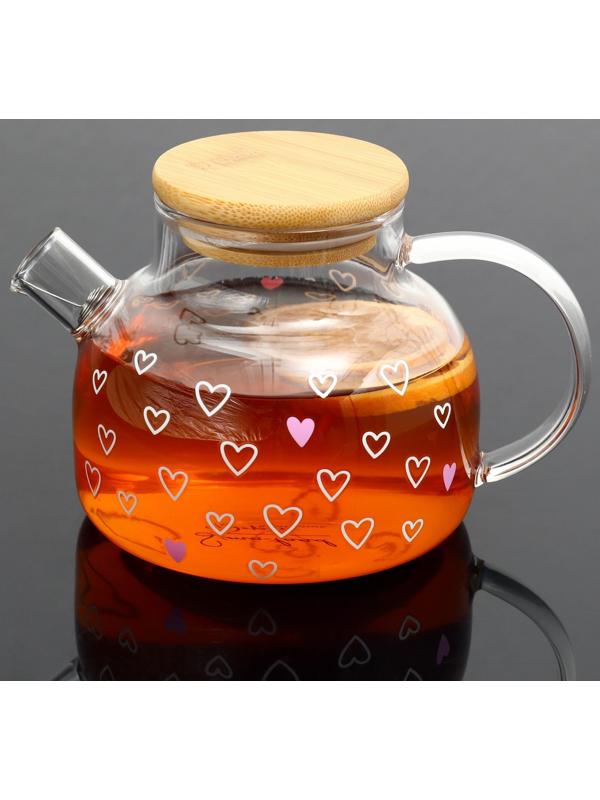 Чайник «Сердечки», 600 мл