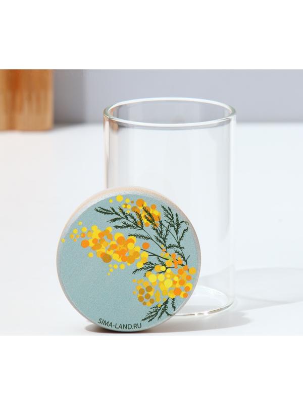 Банка для хранения «Нежная мимоза», 100 мл