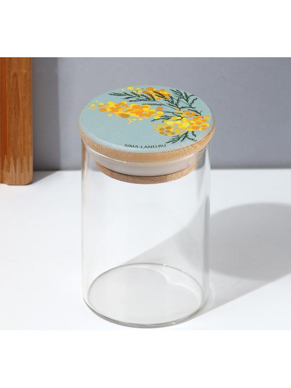 Банка для хранения «Нежная мимоза», 100 мл